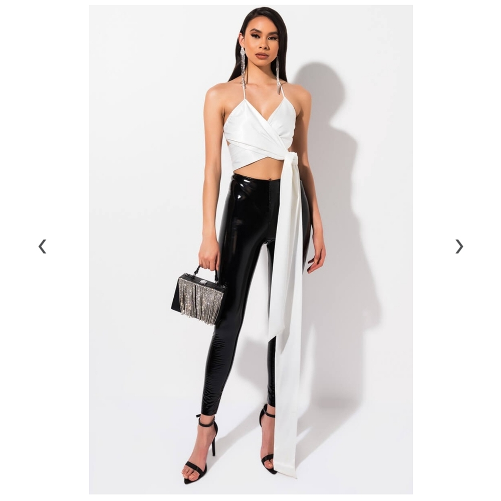 Satin Wrap Top